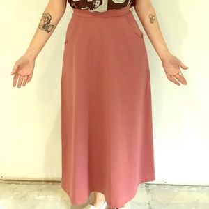 Vintage Maxi Skirt With Pockets